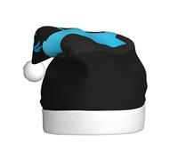 WHJSSF Chapeau de Noël à motif volcan bleu pour adulte, accessoire de qualité doux, léger et moelleux