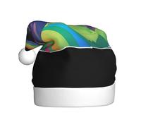 WHJSSF Chapeau de Noël arc-en-ciel derrière la montagne durable pour adulte pour Halloween, Noël, Nouvel An