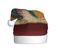 WHJSSF Chapeau de Noël arc-en-ciel sur le pain pour adulte, ce qui en fait un cadeau amusant et durable pour homme et femme