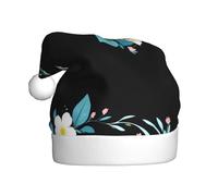 WHJSSF Chapeau de Noël avec demi-anneau imprimé floral pour adulte, ce qui en fait un cadeau amusant et durable pour homme et femme