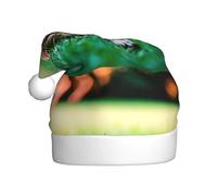 WHJSSF Chapeau de Noël avec image de chaton endormi pour adulte, doux, léger, idéal pour les fêtes de fin d'année