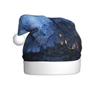 WHJSSF Chapeau de Noël avec image de ciel étoilé brisé pour adulte, ce qui en fait un cadeau amusant et durable pour homme et femme