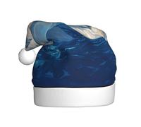 WHJSSF Chapeau de Noël avec image de dauphin blanc pour adulte, ce qui en fait un cadeau amusant et durable pour homme et femme