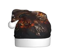 WHJSSF Chapeau de Noël avec image de pétard de football pour adulte, doux et léger