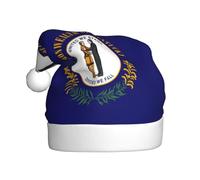 WHJSSF Chapeau de Noël avec image du drapeau de l'État du Kentucky pour adulte, ce qui en fait un cadeau amusant et durable pour homme et femme