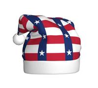 WHJSSF Chapeau de Noël avec motif drapeau du Texas pour adulte, bord doux et moelleux, léger et confortable