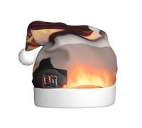 WHJSSF Chapeau de Noël Basketball On Fire pour adulte, ce qui en fait un cadeau amusant et durable pour homme et femme