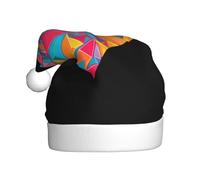 WHJSSF Chapeau de Noël coloré à motif fragments d'amour durable pour adulte pour Halloween, Noël, Nouvel An