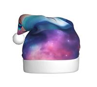 WHJSSF Chapeau de Noël coloré avec motif ciel étoilé et dauphin pour adulte Halloween