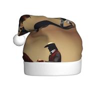 WHJSSF Chapeau de Noël Cowboy Ride Horse Picture pour adulte, ce qui en fait un cadeau amusant et durable pour homme et femme