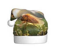 WHJSSF Chapeau de Noël Dewdrop Cicada Picture pour adulte, ce qui en fait un cadeau amusant et durable pour homme et femme