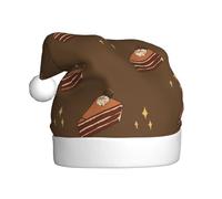 WHJSSF Chapeau de Noël doux et léger pour adulte Motif carrés de chocolat
