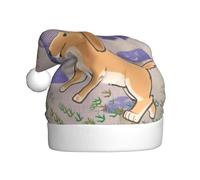 WHJSSF Chapeau de Noël en forme de champignon de dessin animé avec image de chien pour adultes