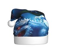 WHJSSF Chapeau de Noël géant avec image de lézard pour adulte, bord doux et moelleux, léger et confortable
