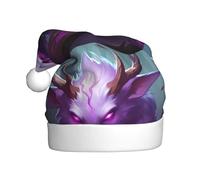 WHJSSF Chapeau de Noël imprimé bête aux yeux violets pour adultes pour hommes et femmes vêtements bandeau pour les occasions festives