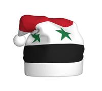 WHJSSF Chapeau de Noël imprimé drapeau de la République arabe syrienne pour adulte, doux, léger, fête de vacances