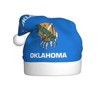 WHJSSF Chapeau de Noël imprimé drapeau de l'État de l'Oklahoma pour adulte, doux, léger, fête de vacances