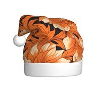 WHJSSF Chapeau de Noël imprimé orange brûlé pour adulte, doux, léger, fête de vacances