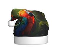 WHJSSF Chapeau de Noël imprimé perroquet tropical pour adulte, accessoire festif de qualité, doux, léger