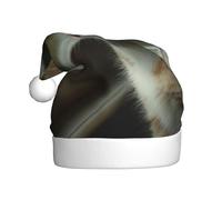 WHJSSF Chapeau de Noël imprimé The Thinker at the Window pour adulte Halloween fête