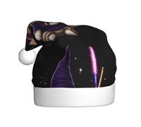 WHJSSF Chapeau de Noël Magic Kitten pour adulte, bord doux et moelleux, léger et confortable