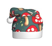 WHJSSF Chapeau de Noël motif champignons de dessin animé pour adulte, ce qui en fait un cadeau amusant et durable pour homme et femme