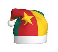 WHJSSF Chapeau de Noël motif drapeau du Cameroun pour adulte doux et léger