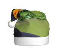 WHJSSF Chapeau de Noël noir avec image d'oiseau et de fleur pour adulte, doux, léger, fête de vacances