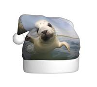 WHJSSF Chapeau de Noël pour adulte avec motif de phoque - Accessoire de qualité doux, léger et moelleux