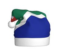 WHJSSF Chapeau de Noël pour adulte avec motif drapeau de l'Afrique du Sud, bord doux et moelleux, léger et confortable