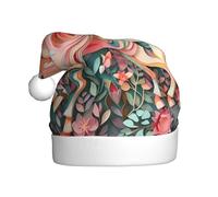 WHJSSF Chapeau de Noël rose en papier découpé avec image de licorne pour adulte, doux et léger
