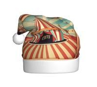 WHJSSF Chapeau de Noël vintage avec impression de fond de cirque pour adulte