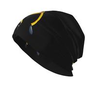 WHJSSF Chapeau Kni tricoté tendance pour adulte, motif petite abeille en colère, léger, extensible et chaud, noir