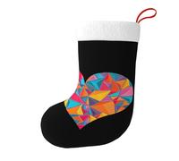 WHJSSF Chaussettes de Noël colorées imprimées avec fragments d'amour - Grande capacité - Décoration
