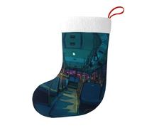 Whjssf Chaussettes de Noël décoratives imprimées avec sièges vides sur le dernier train pour arbres de Noël, tables de salle à manger