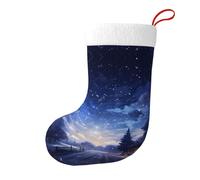 Whjssf Chaussettes de Noël décoratives imprimées Snow Falling All Over The Sky pour arbres de Noël, tables de salle à manger