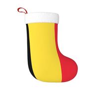 WHJSSF Chaussettes de Noël imprimées avec drapeau de la Belgique pour festival familial, fête intérieure, décoration de la maison