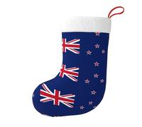 WHJSSF Chaussettes de Noël imprimées avec drapeau de la Nouvelle-Zélande - Grande capacité - Décoration