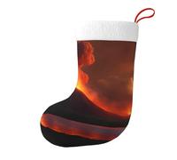 WHJSSF Chaussettes décoratives de Noël avec image du volcan Kilauea en éruption - Ajoutez une touche festive à Halloween, Noël