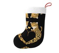 WHJSSF Chaussettes décoratives de Noël avec inscription « I love you surrounded by léopard » - Ajoutez une touche festive à Halloween, Noël