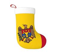WHJSSF Chaussettes décoratives de Noël douces avec drapeau de la Moldavie - Légères, avec une bonne sensation tactile pour Halloween, Noël et Nouvel An