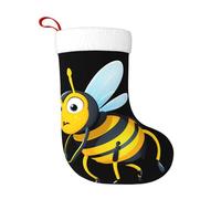 WHJSSF Chaussettes décoratives de Noël imprimées avec petite abeille en colère. Utilisées pour les activités communautaires, les spectacles sur scène et les rassemblements de vacances