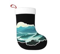 WHJSSF Chaussettes décoratives de Noël imprimées « The Majestic Yangtze River » douces, moelleuses et durables pour Halloween, les réunions de vacances, etc