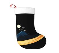 WHJSSF Chaussettes décoratives de Noël motif Mont Fuji au coucher du soleil pour Halloween, Noël et Nouvel An