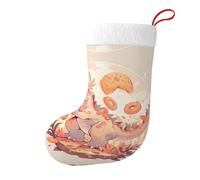 Whjssf Cookies in Bubbles Chaussettes de Noël décoratives imprimées dinosaures pour arbres de Noël, tables de salle à manger