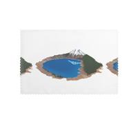 WHJSSF Crater Lake Lot de 6 sets de table pour table de salle à manger et banquets faciles à nettoyer à température ambiante pour une utilisation durable