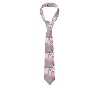 WHJSSF Cravate pour homme avec image de flamant rose douce et confortable, ne se déforme pas, résistante à la décoloration, durable (145 x 8,1 cm)