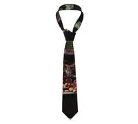 WHJSSF Cravate pour homme avec image de fruits et vins, douce et confortable, ne se déforme pas, résistante à la décoloration, durable (57 x 3,2,5 cm)