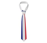 WHJSSF Cravate pour homme avec image du drapeau français, douce et confortable, ne se déforme pas, résistante à la décoloration, durable (57 x 3,2,5 cm)
