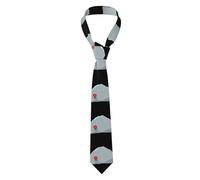 WHJSSF Cravate pour homme avec imprimé petite fleur rouge sur la pierre - Cravate en soie pour homme, tendance pour les affaires, les mariages, les fêtes et comme cadeau (145 x 7,9 cm, facile